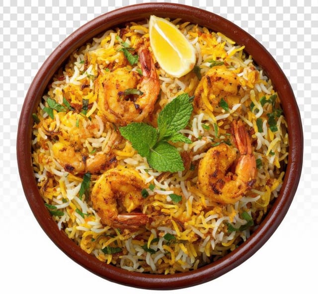 Shrimp Biryani.